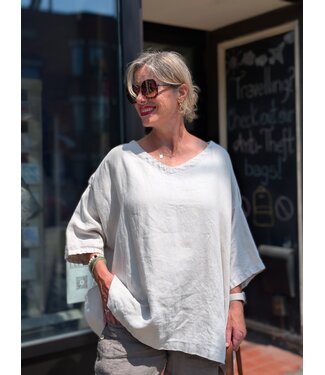 Sova Design Painters Smock Linen Top - Clay