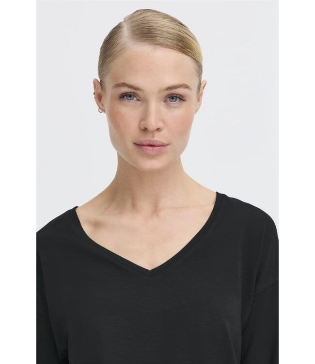 B. Young BYPamila Long Sleeve V-Neck - Black