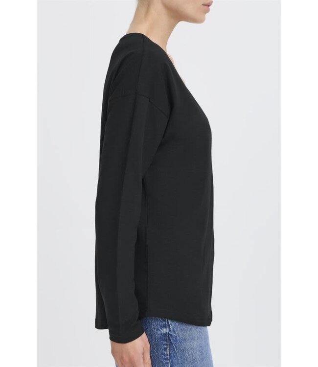 B. Young BYPamila Long Sleeve V-Neck - Black