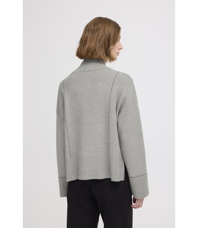 ICHI IHBallia Sweater - Grey Melange