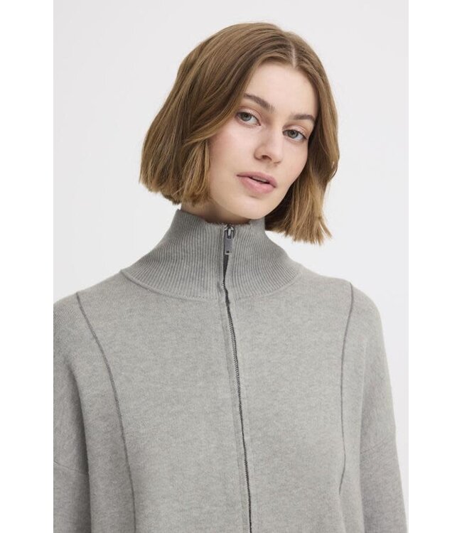 ICHI IHBallia Sweater - Grey Melange