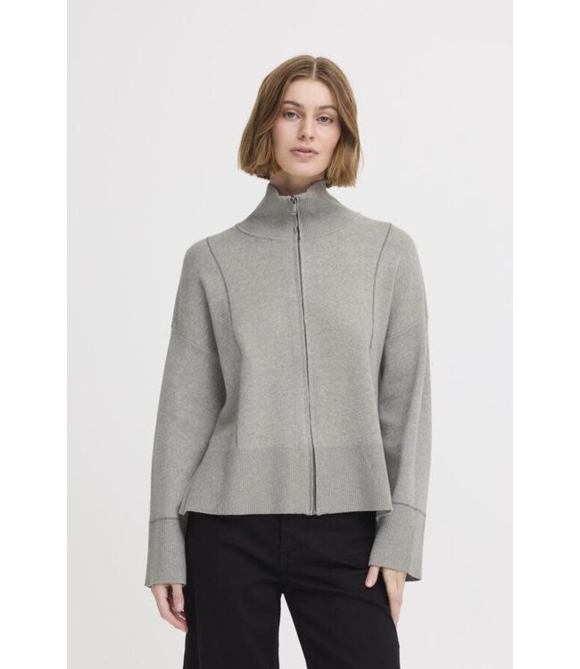 ICHI IHBallia Sweater - Grey Melange