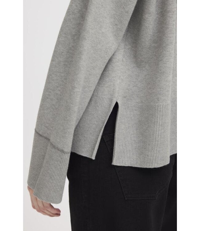 ICHI IHBallia Sweater - Grey Melange