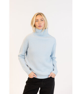 Lyla + Luxe Chadwick Ribbed Knit Sweater - Pale Blue