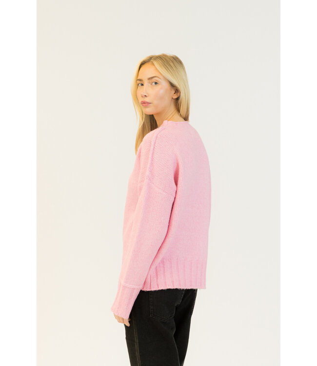 Lyla + Luxe Tanya Crewneck Knit - Candy Pink