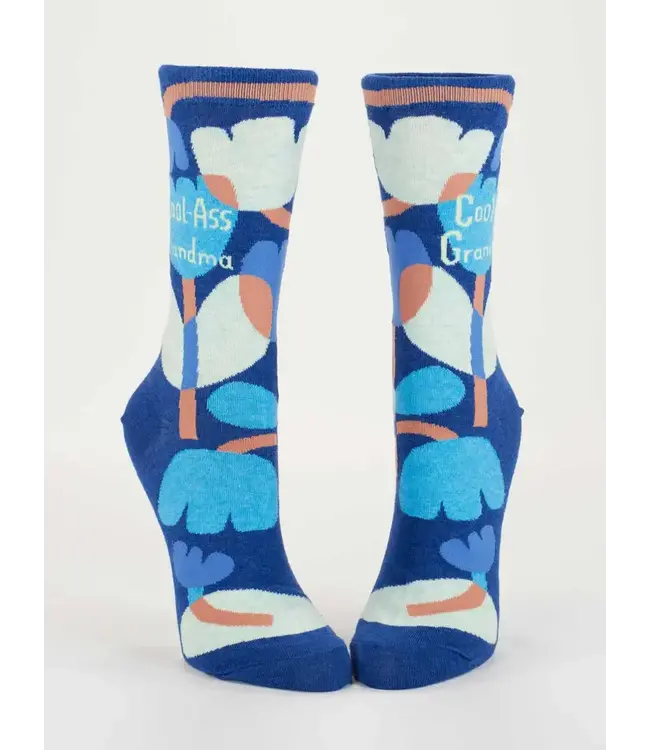 Blue Q Crew Socks - Cool-Ass Grandma