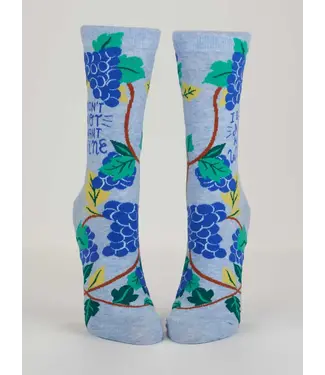 Blue Q Crew Socks - Don't Not Want Wine