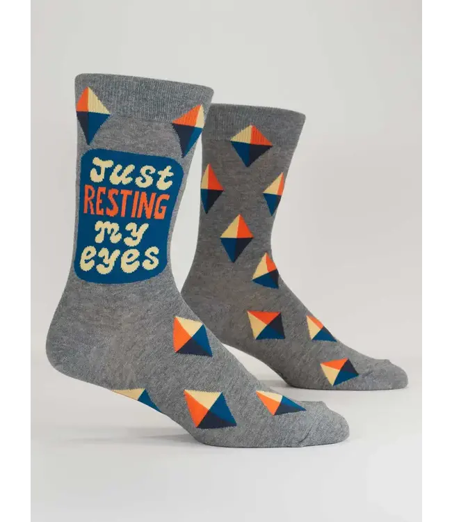 Blue Q Crew Socks - Resting My Eyes