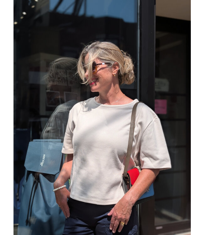 ICHI IHnesleya T-Shirt Sweater - Oatmeal Melange