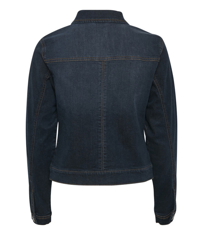 Cream Lisa Denim Jacket - Denim Blue