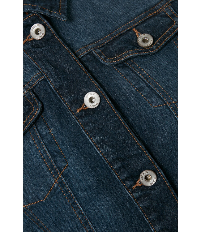 Cream Lisa Denim Jacket - Denim Blue