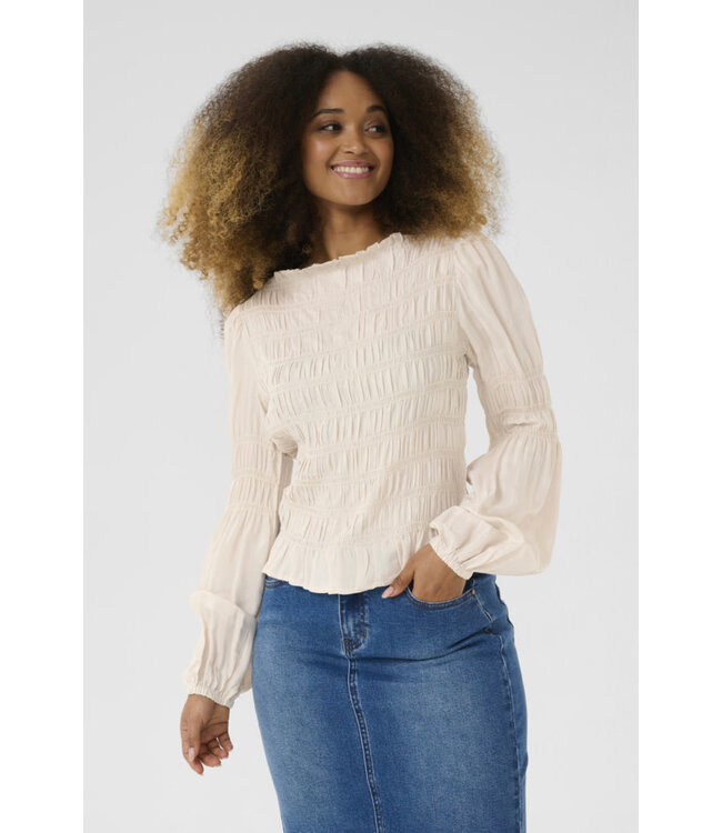 Cream Henva Blouse - Ancient Scroll