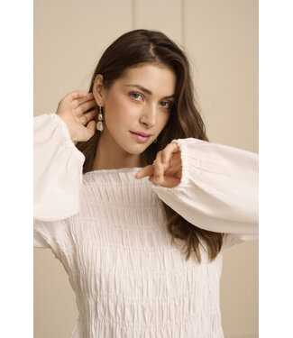 Cream Henva Blouse - Ancient Scroll