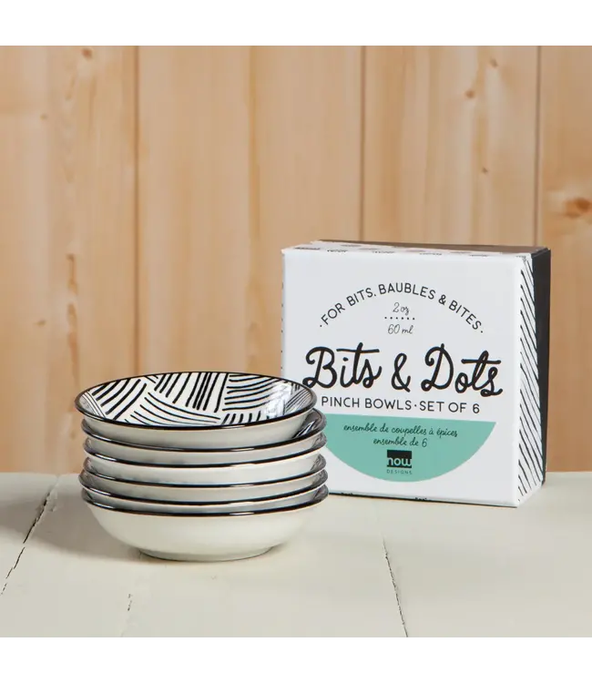 Danica Studio Set of 6 Pinch Bowls - Bits & Dots