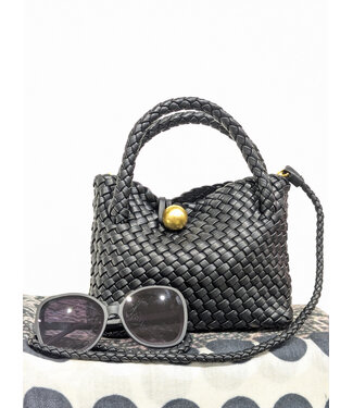 Braided Small Handbag - Black