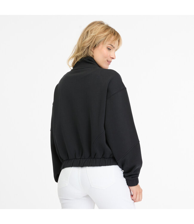 Izzara Zip-Up Sweater - Black