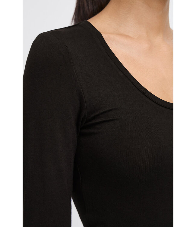 ICHI IHZola Plain Long Sleeve - Black