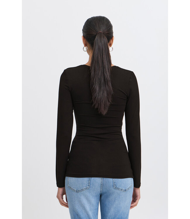 ICHI IHZola Plain Long Sleeve - Black