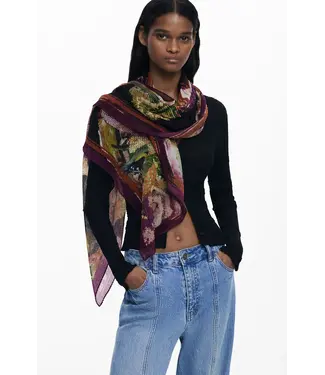 Desigual Antique Floral Print Scarf