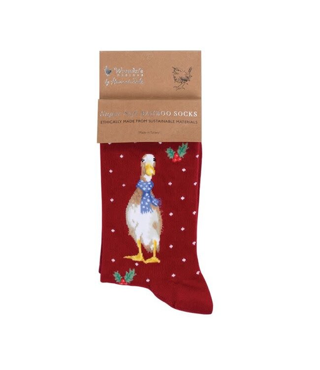 Wrendale Designs Animal Crew Socks - Christmas Duck