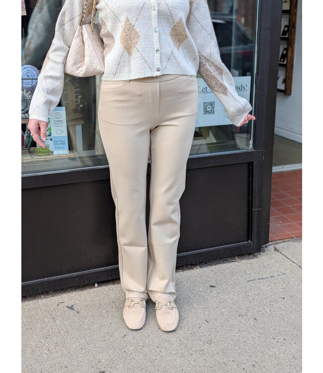 Point Zero Pull - On Pants - Almond