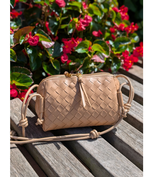 Woven Crossbody Purse - Sand