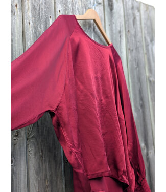Sateen Top - Wine