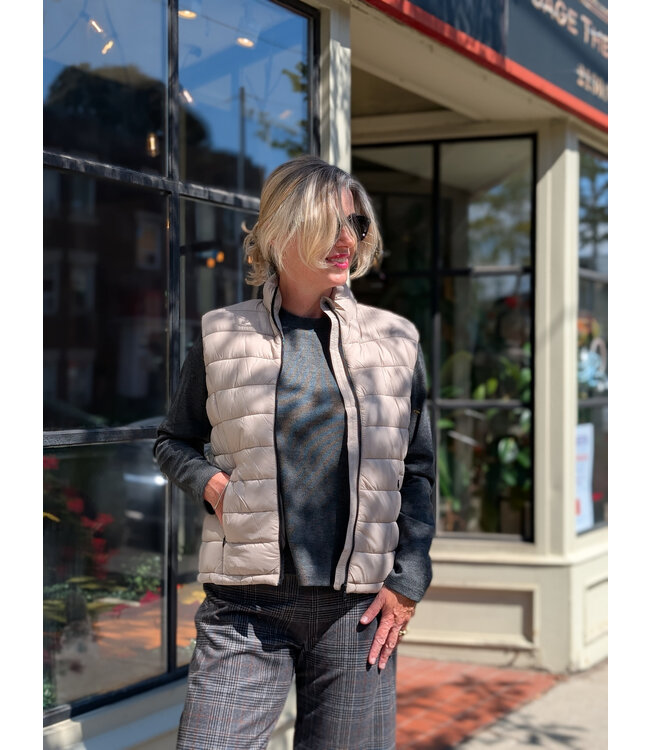 B. Young ByBerta Light Puffer Vest - String