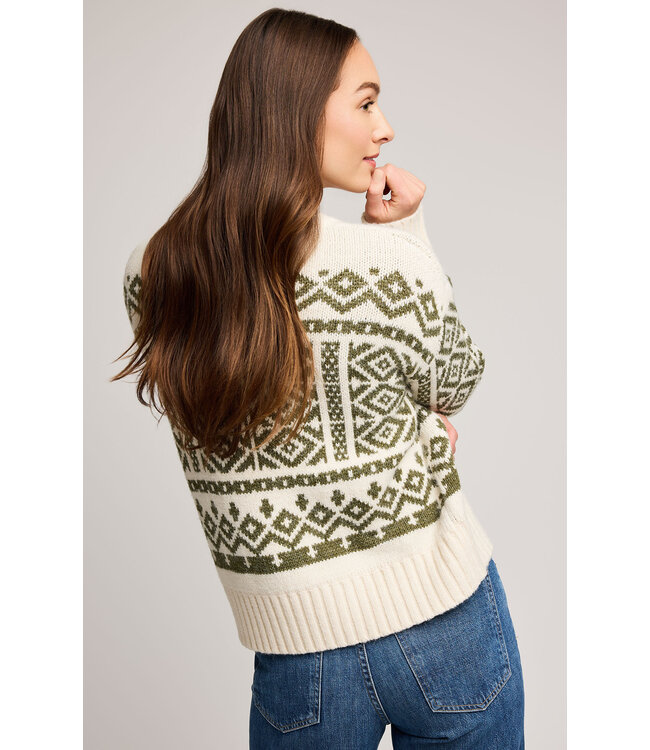 Gentle Fawn Cypress Fair Isle Knit Sweater - Moss