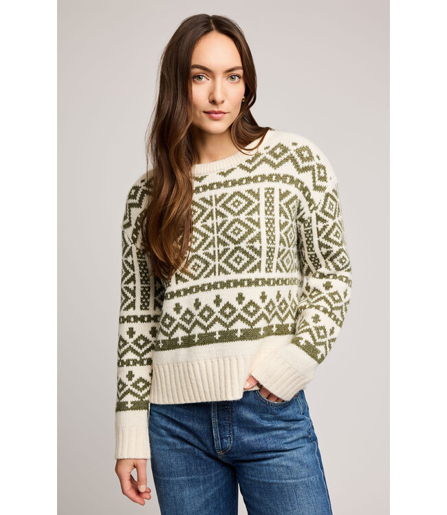 Gentle Fawn Cypress Fair Isle Knit Sweater - Moss