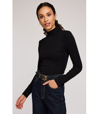 Gentle Fawn Wren Ribbed Mock Neck - Black