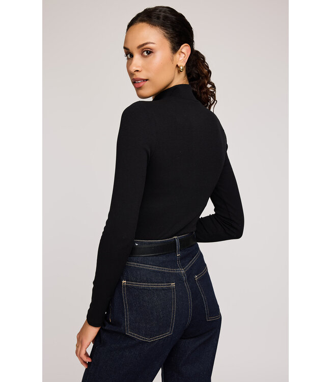 Gentle Fawn Wren Ribbed Mock Neck - Black
