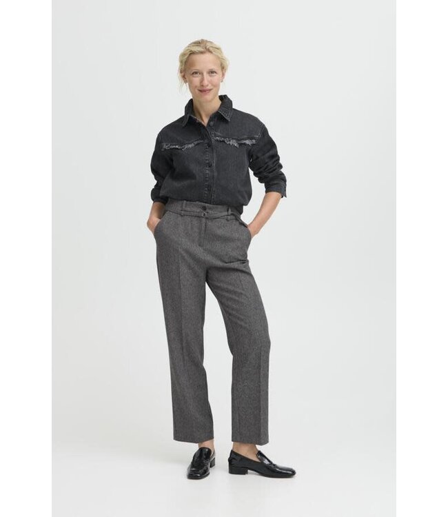 B. Young ByEtona Touser W/ Belt - Grey Melange