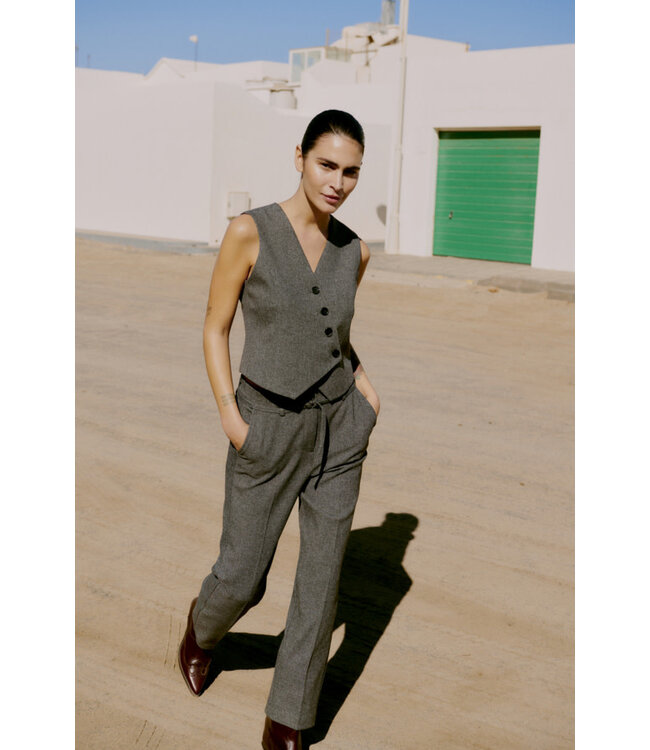 B. Young ByEtona Asymmetric Vest - Grey Melange