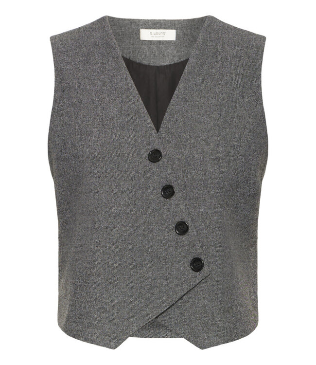 B. Young ByEtona Asymmetric Vest - Grey Melange