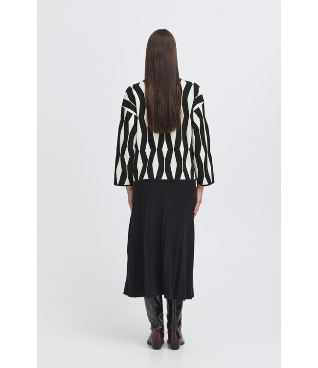 B. Young ByOtari Jacquard Knit Sweater -Black/White