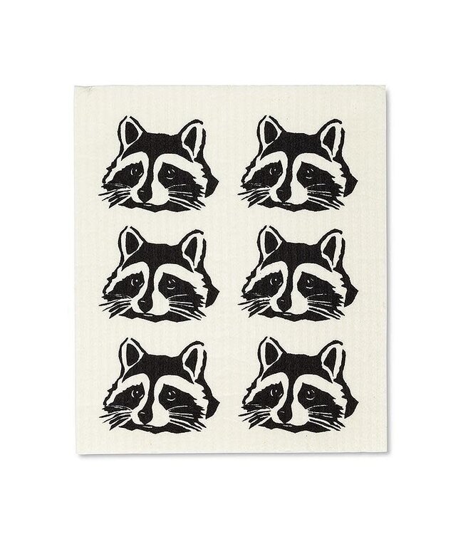 Abbott Peeking Raccoons Dishcloth