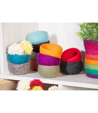 Abbott Round Felted Mini Bowls - Assorted