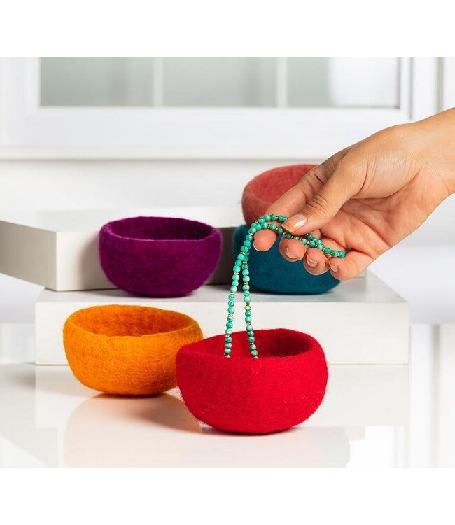 Abbott Round Felted Mini Bowls - Assorted
