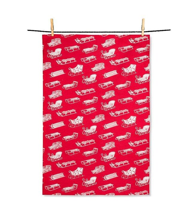 Abbott Winter Sled - Tea Towel