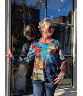 Orientique Billie Jean Patchwork Top - Print