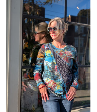 Orientique New York New York Patchwork Top - Print