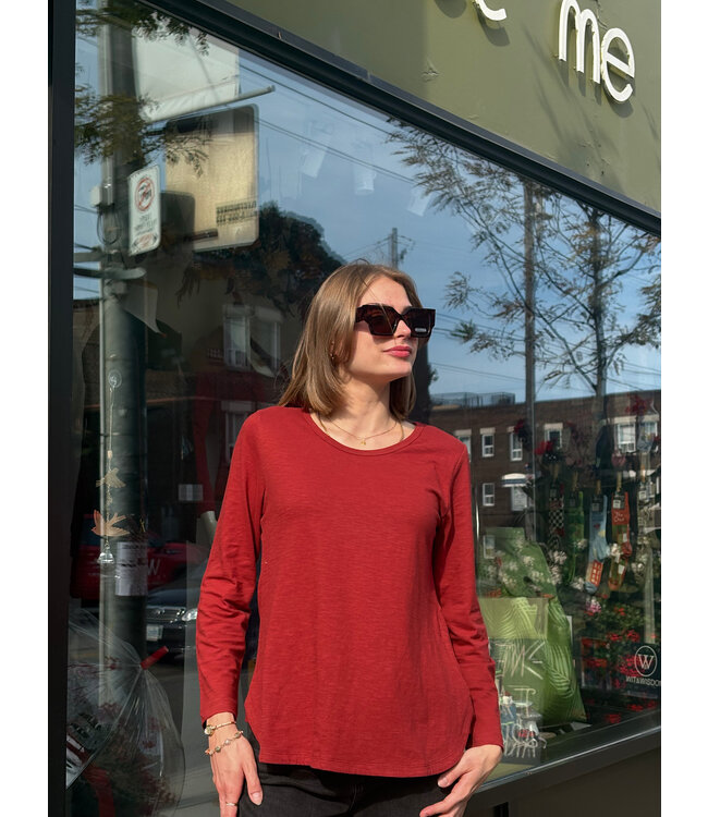 Orientique Essential Cotton Round Neck - Rust