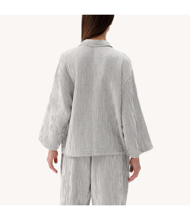 Pokoloko Striped Crinkle Shirt Blouse - OS