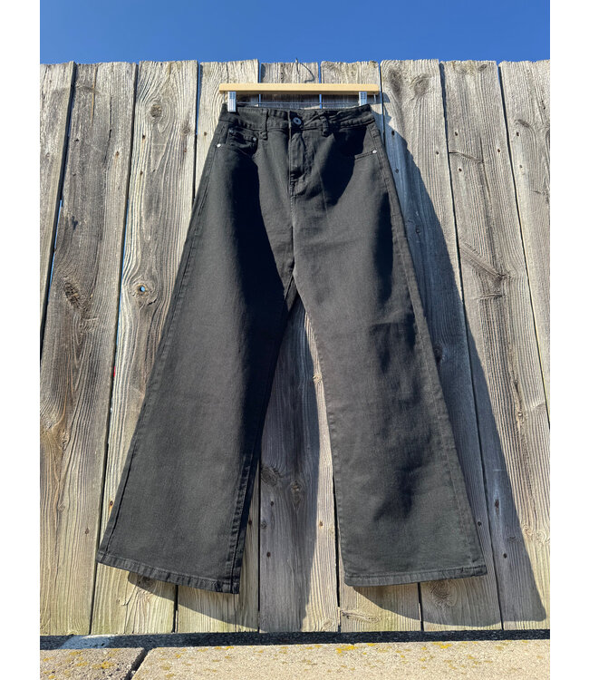 Wide Leg Jeans - Black