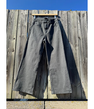 Wide Leg Jeans - Charcoal