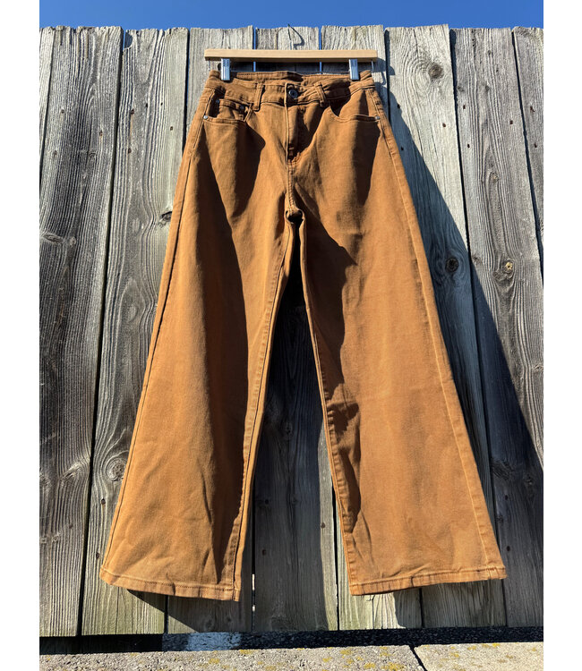 Wide Leg Jeans - Cinnamon