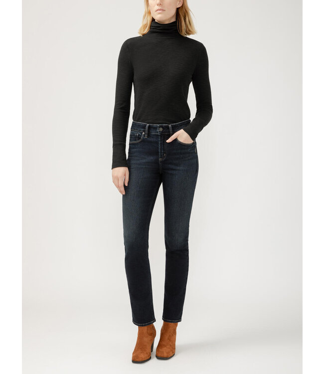 Silver Jeans Avery Straight Leg Curvy High Rise - Concerto
