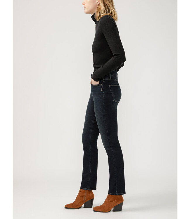 Silver Jeans Avery Straight Leg Curvy High Rise - Concerto