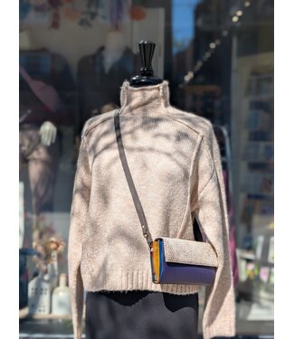 Lyla + Luxe Nellie Mock-Neck Sweater - Beige